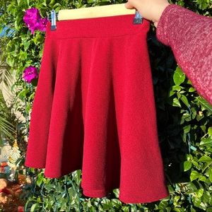 Burgundy Short Skirt